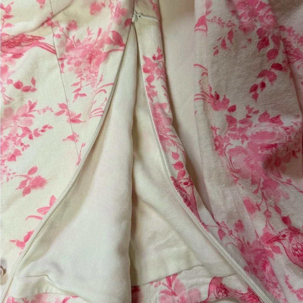 MAJORELLE Off-Shoulder Pink Floral Button Front Top - Picture 6 of 12